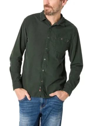 Timezone - Corduroy Shirt, Black Olive