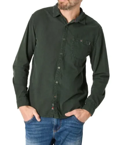 Timezone 23-10169 - Corduroy Shirt, Black Olive
