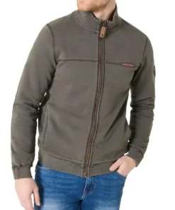 Timezone Sweat Jacket, Black Olive