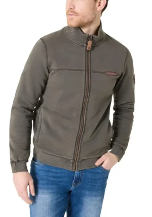 Timezone Sweat Jacket, Black Olive