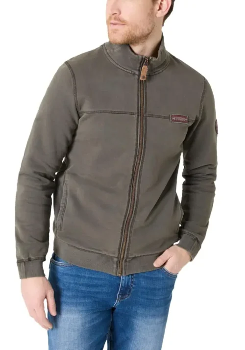 Timezone 28-10243-06  Sweat Jacket, Black Olive