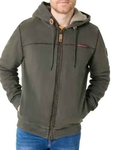 Timezone Sweat Hoodie Jacket 28-10244 - Black Olive