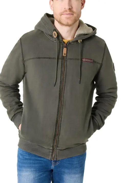 Timezone Sweat Hoodie Jacket 28-10244 - Black Olive