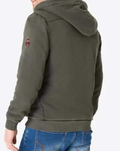Alternative view of Timezone Sweat Hoodie Jacket 28-10244 - Black Olive