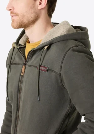 Timezone Sweat Hoodie Jacket 28-10244 - Black Olive image3