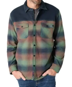 Timezone Overshirt Fabricmix, Brown check