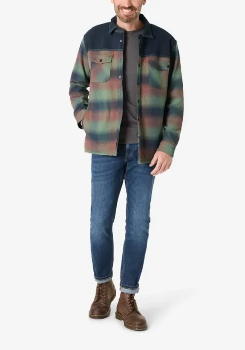 Alternative view of Timezone Overshirt Fabricmix 29-10049 - Brown check