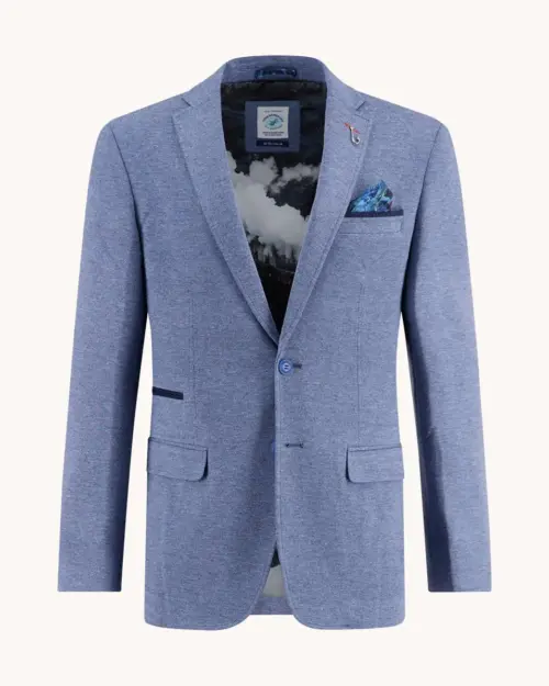 A fish named Fred 32.104 - Blazer Pique, Jeans Blue
