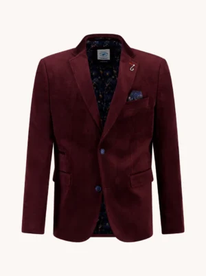 A Fish Named Fred 32.115 - Velvet Blazer, Burgundy