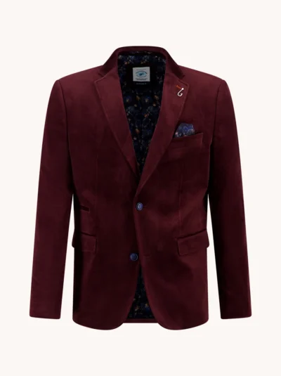 A Fish Named Fred 32.115 - Velvet Blazer, Burgundy