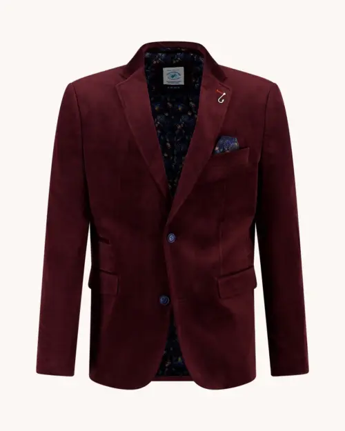 A Fish Named Fred 32.115 - Velvet Blazer, Burgundy