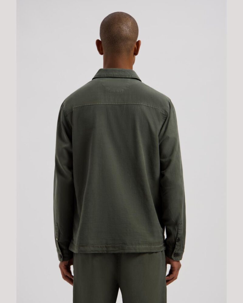 Dstrezzed 155012- Jesse Overshirt Linen blend, Dk Army - Image 5