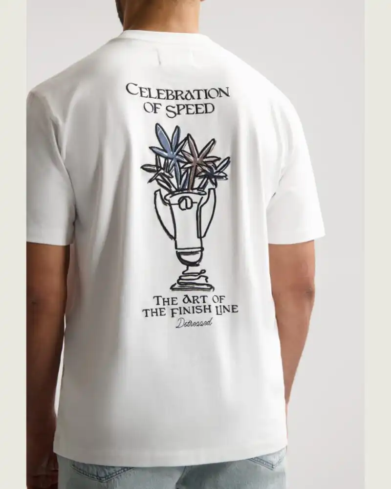 Dstrezzed 203512 Collin Artwork  Tee , White - Image 6