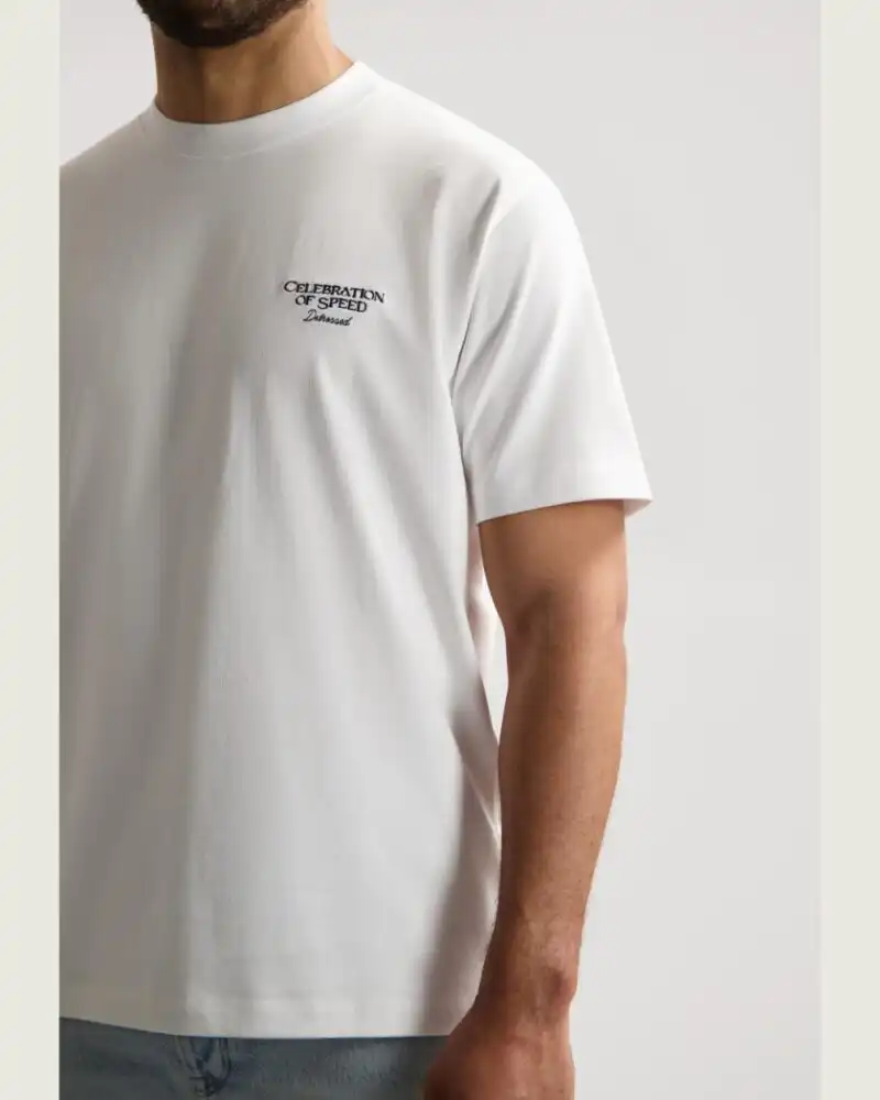 Dstrezzed 203512 Collin Artwork  Tee , White - Image 4