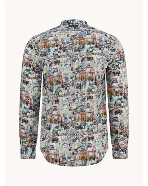 Alternative view of A Fish Named Fred - Shirt Sketch, Multi Linen blend
