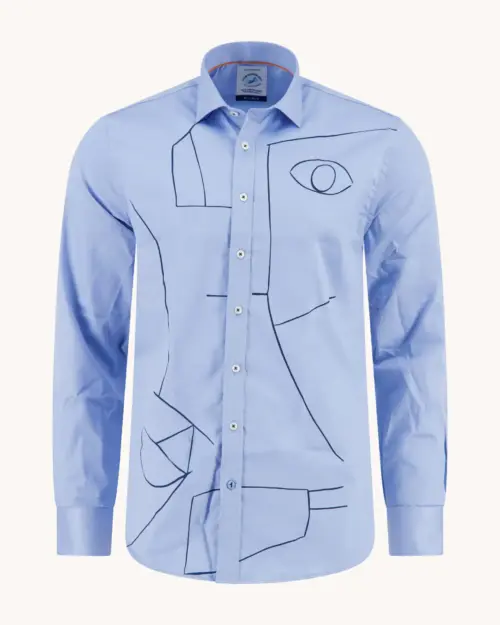 A Fish Named Fred Shirt Picasso, Lt blue