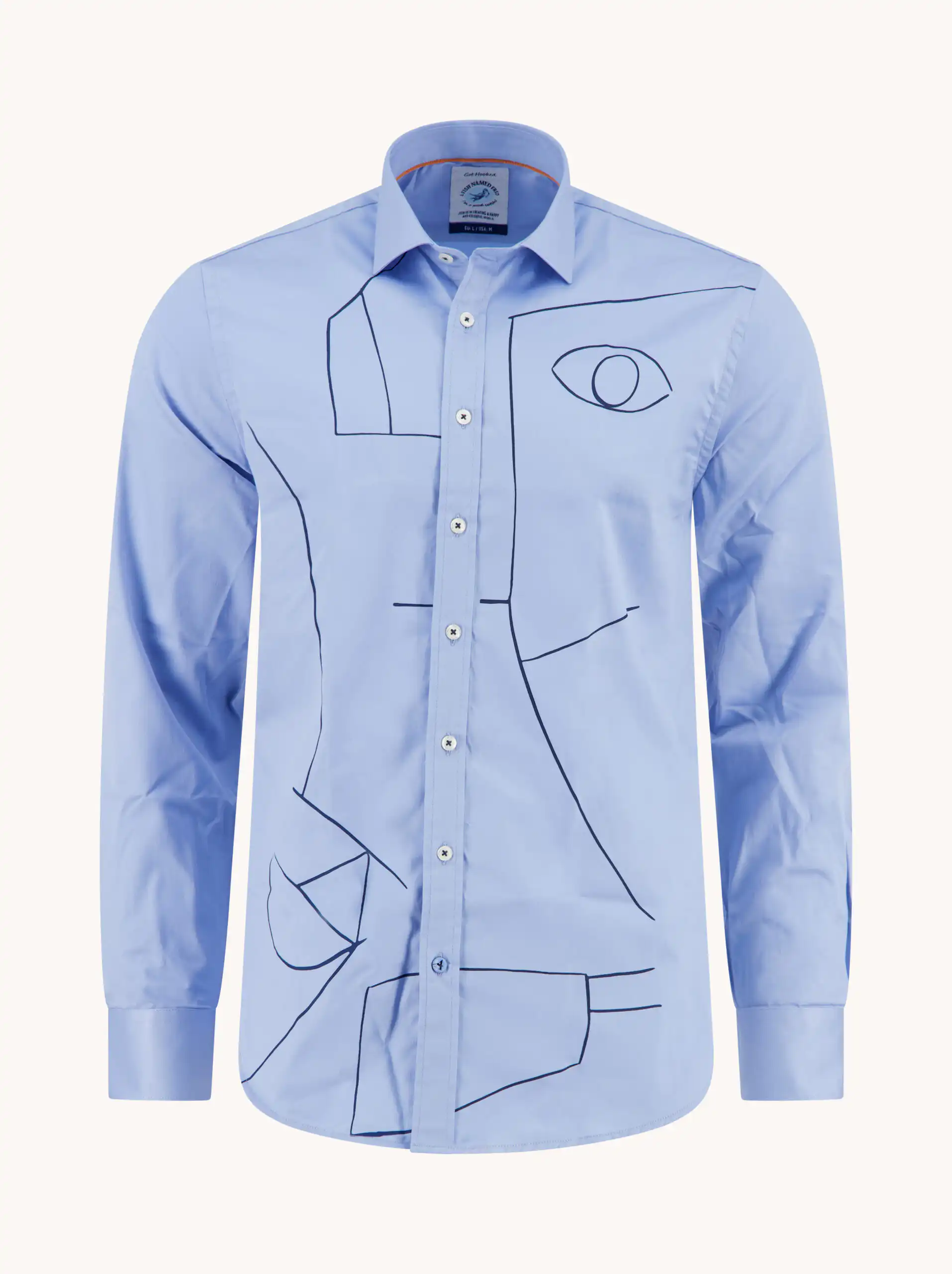 A Fish Named Fred - Shirt Picasso, Lt blue