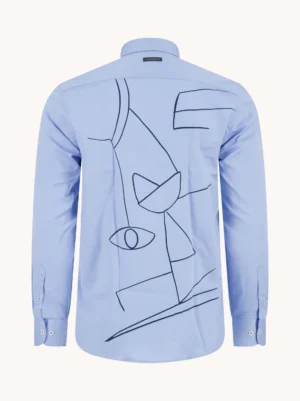 Alternative view of A Fish Named Fred Shirt Picasso, Lt blue