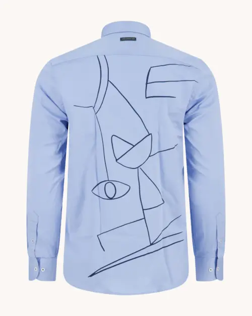 Alternative view of A Fish Named Fred Shirt Picasso, Lt blue