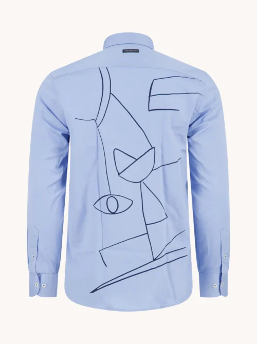 Alternative view of A Fish Named Fred Shirt Picasso, Lt blue