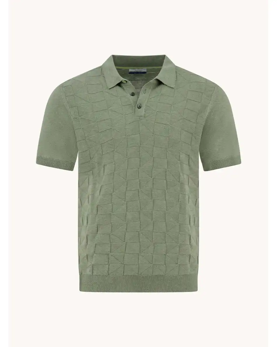 A Fish Named Fred 33.316 - Polo knitted structure, Thyme