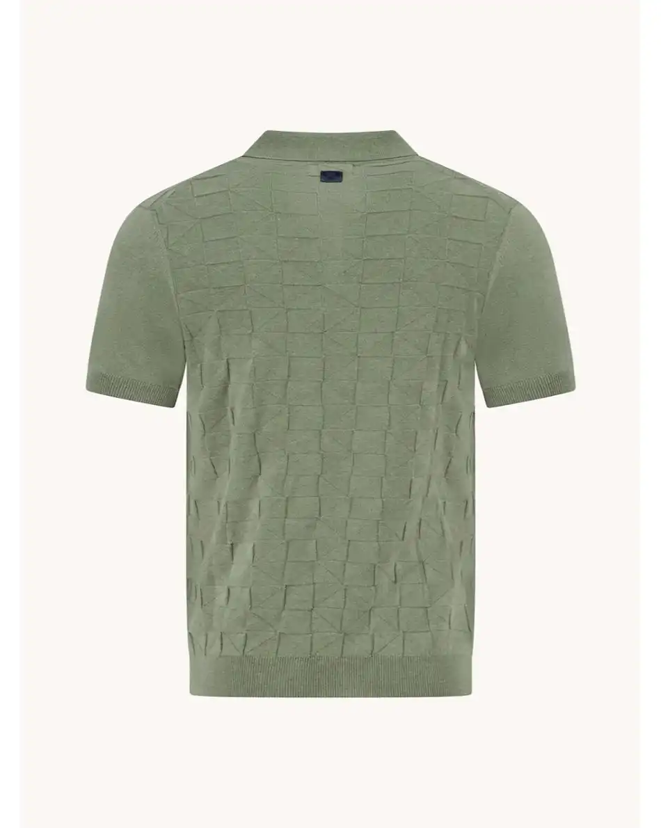 A Fish Named Fred 33.316 - Polo knitted structure, Thyme - Image 2