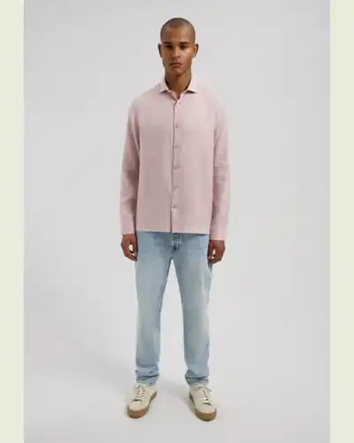 Alternative view of Dstrezzed 303710- The Jagger Shirt 100% Linen, Violet