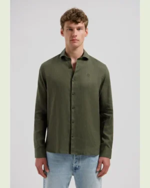 Dstrezzed 303710- The Jagger Shirt 100% Linen, Dk Army