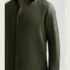 Dstrezzed Jagger 100% linen shirt 303710 Dark Army - Image 4