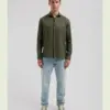 Dstrezzed Jagger 100% linen shirt 303710 Dark Army - Image 2