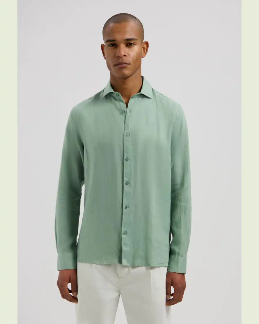 Dstrezzed 303710- The Jagger Shirt 100% Linen, Green Bay