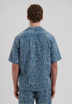 Dstrezzed 311509 Leo Resort Shirt linen blend image1
