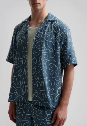 Dstrezzed 311509 Leo Resort Shirt linen blend image2