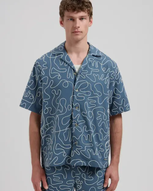 Dstrezzed Leo Resort Shirt linen blend 311509