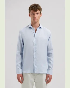 Alternative view of Dstrezzed 303710- The Jagger Shirt 100% Linen, Lt Blue