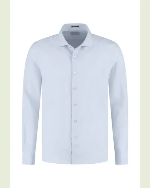 Dstrezzed 303710- The Jagger Shirt 100% Linen, Lt Blue - Image 5