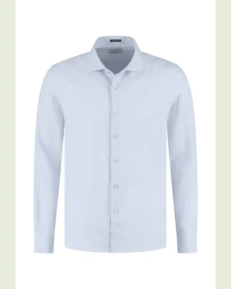 Dstrezzed 303710- The Jagger Shirt 100% Linen, Lt Blue - Image 5