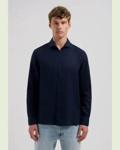 Dstrezzed 303710- The Jagger Shirt 100% Linen, Dk Navy