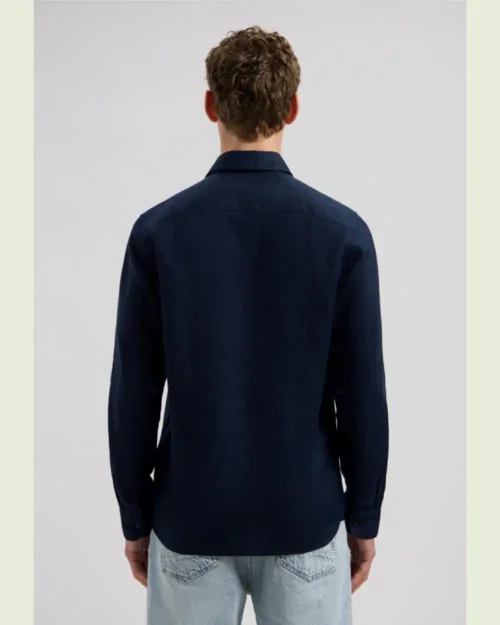 Dstrezzed 303710- The Jagger Shirt 100% Linen, Dk Navy - Image 3