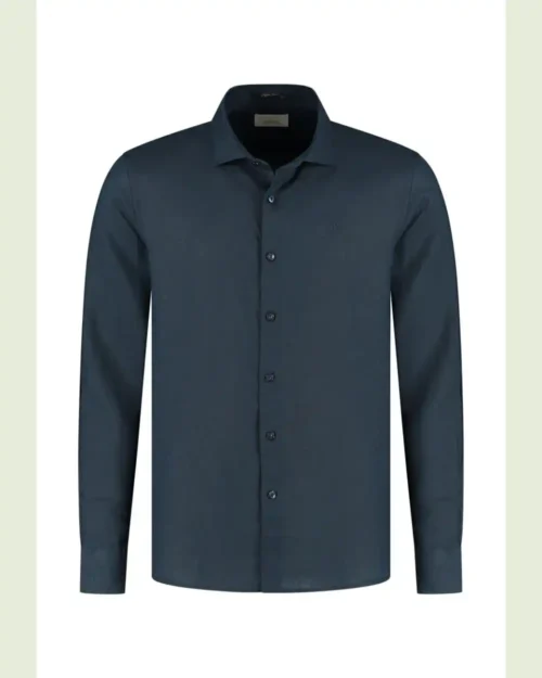 Dstrezzed 303710- The Jagger Shirt 100% Linen, Dk Navy - Image 5