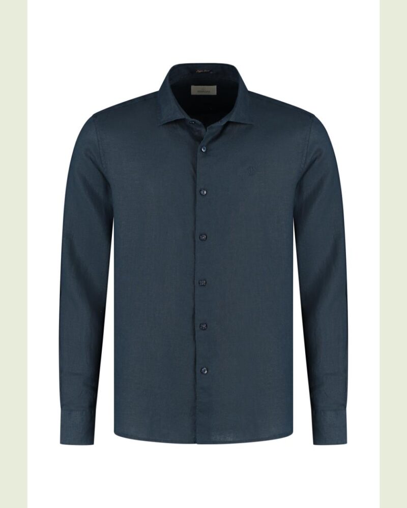 Dstrezzed 303710- The Jagger Shirt 100% Linen, Dk Navy - Image 5