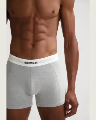 Dstrezzed 707014 Chaplin 2 Pack Boxers, Lt Grey Melange