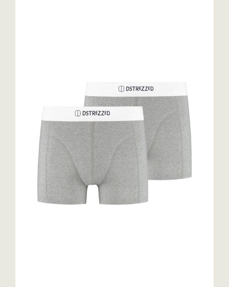 Dstrezzed 707014 Chaplin 2 Pack Boxers, Lt Grey Melange - Image 4