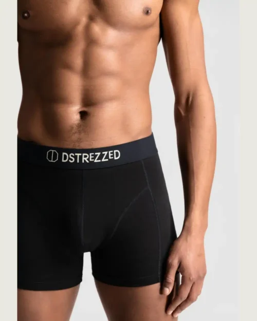 Dstrezzed 707014 Chaplin 2 Pack Bamboo Boxers, Black