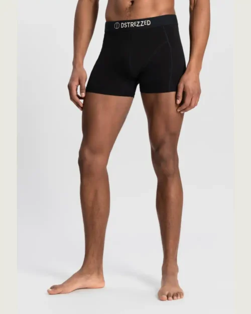 Alternative view of Dstrezzed 707014 Chaplin 2 Pack Bamboo Boxers, Black