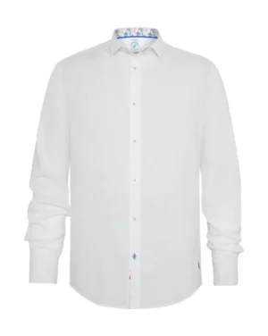 A Fish Named Fred 99.0004- Shirt Linen blend Off White