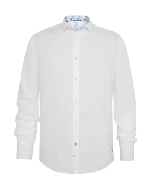 A Fish Named Fred 99.0004- Shirt Linen blend Off White
