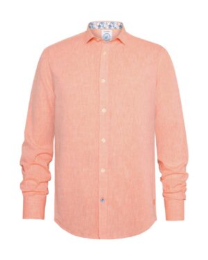A Fish Named Fred 99.0004- Shirt Linen blend Peach