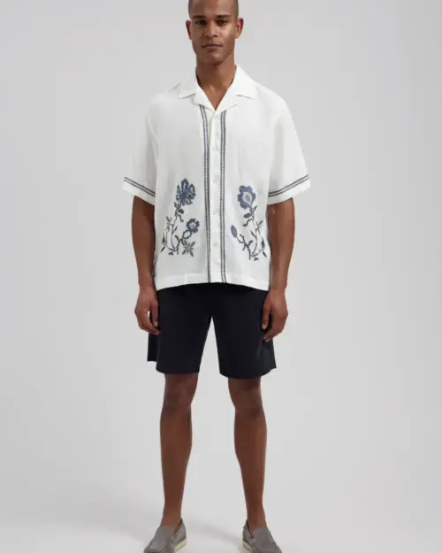 Alternative view of Dstrezzed  Hero Arwork 100% Linen Shirt 311525  White