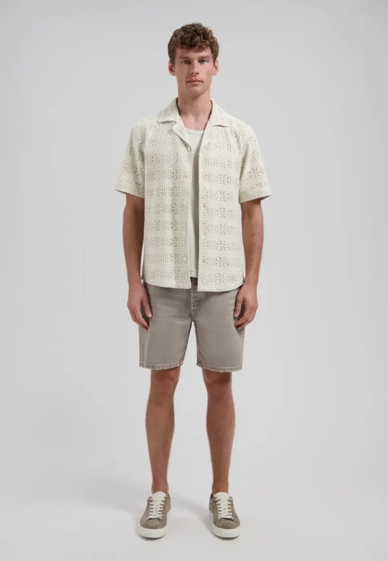 Dstrezzed 311519- Crochet Shirt, Silver Birch - Image 3